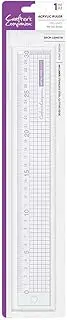 Crafter's Companion Acrylic Metal Edge Ruler - 30cm, Clear, Stainless Steel Cutting Edge