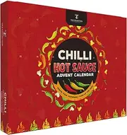 Hot Sauce Advent Calendar 2024-24 Days Chilli Sauce Advent Calendar, Food Advent Calendar 2024 Men, Hot Sauce Set, Non-chocolate Advent Calendar Women, Chilli Challenge Hot Sauce (Red)