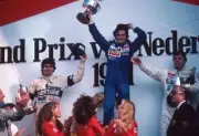 Nelson Piquet BRA Brabham 2nd Winner Alain Prost FRA Renault and 3- Old Photo