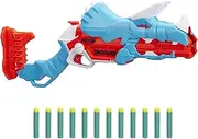 Hasbro NERF DinoSquad - Tricera-Blast Dart Blaster - US Version - TriceraTops Dinosaur Design - Break-Open 3-Dart Loading - 12 Official NERF Darts - Dart Storage - Toys for Kids - F0803 -Ages 8+
