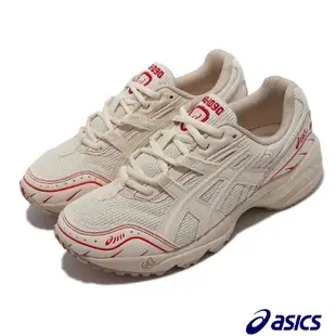 Asics 亞瑟士 休閒鞋 GEL-1090 男鞋 米白 紅 復刻 運動鞋 亞瑟膠 穿搭 老爹鞋 1203A159200