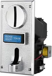 Coin Tester, Slot Machine Multi Function Multi Coin Smart Coin Machine, 3 Levels Pulse Speed Signal Output, N.O. and N.C. Output Switch Settings, Can be Used for Water Dispenser, Sales