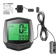 Xvilmaun Wired Bike Computer, Computer for Road Bike, Cable Speedometer Meter, Cycle Computer, Accessories, Multifunctional Function and Automatic Wake-up for Mountain Road Bikes