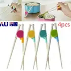 4 Pair Training Chopsticks Kids Adults Learning Reusable Chopstick 4 Colors set