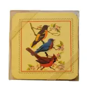 Set of 4 Vintage Pimpernel – European Birds - Traditional Drink Coasters Cottage