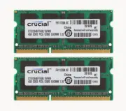 Crucial 8 GB DDR3 RAM 2x 4 GB PC3L-12800 1600Mhz SODIMM Notebook Laptop Memory #