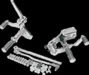 DS Chrome Forward Control 2in Extension Kit w Pegs Super Glide 71-84