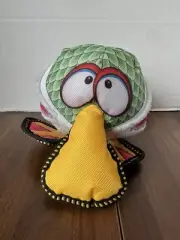 Happy Tails Loonies Double-Stitched Zany Duck- Dog Toy Reinforced 8" Plush