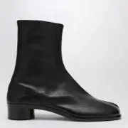 [Maison Margiela] Black leather Tabi ankle boots 41 IT Black