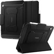 [Spigen] Rugged Armor Pro for iPad A16 Case 11th/10th Generation (2025/2022) with Apple Pencil Holder, Air Cushion Protective Sleek Carbon Fiber Cover - Black