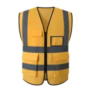 Grid Summer Reflective Safety Vest High Visibility Night Work Security Sleeveles