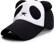 [ZXRSJBL] Panda hat, Men's and Women's Outdoor Breathable net Sun hat, Summer Cute Panda Baseball Cap Cotton Hip-hop Back Buckle Cap