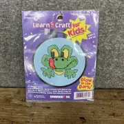 Learn a Craft For Kids FRIENDLY FROG Cross Stitch Glow In The Dark Dimensions