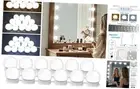 LED Vanity Mirror Lights with 12 Stick On Dimmable Bulbs, 3000K 4500K 6500K &