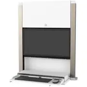 Ergotron CareFit Mounting Enclosure for LCD Display - White - Height Adjustable - 61 cm to 68.6 cm (27") Screen Support - 10.70 kg Load Capacity - x
