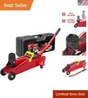 Professional 1.5 Ton Hydraulic Trolley Jack with Safety Bypass and Carry Case