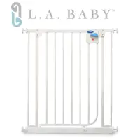 在飛比找蝦皮商城優惠-【 L.A. Baby】加高加寬-安全自動上鎖幼兒鐵圍欄/門