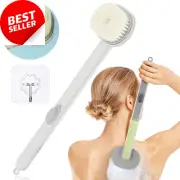 Bath Body Brush Soft Bristles Detachable Long Handle with Soap Dispenser