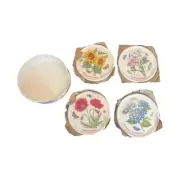 Portmeirion Botanic Garden 4 Piece Ceramic Coaster with Holder (Assorted Motifs)