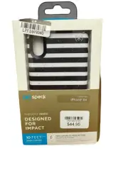 Speck Apple iPhone XR Presidio Inked Case - Striped Gold Speckled/Gray