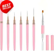 5PCS Nail Art Liner Brushes, Elongated Lines Nail Painting Drawing Pen Detailer