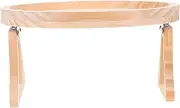 Ciieeo Wooden Sofa Table Snack Storage Tray Couch Cup Holder for Couch Walnut Tray