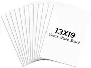 Frametory, Pack of 12 13x19 Uncut Matt Boards, White Backing Mat Boards for Frames, Pictures, Prints, Crafts