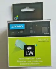 4 -Dymo LW File Folder Labels, White, 9/16'' x 3-7/16'', 2 Rolls 30327