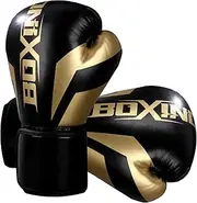 Heavy Boxing Gloves – Leather Punch Mitts & Pads, Kickboxing Gloves | Ventilated Training Gloves with Adjustable Straps, Gym Sparring Gear for Men & Women, MMA Fighting Workout Equipment