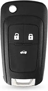 FLJKCT Car Key Shell 2/3 /4/5 Buttons Remote Flip Folding Key Shell Cover Case,for Chevrolet Camaro/Cruze/Equinox/Impala/Malibu/Sonic