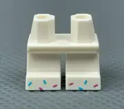 LEGO Minifigure White Short Legs Dark Azure & Magenta Sprinkles on Feet Ferry