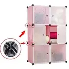 10x Black Plastic Grid Connectors for Wire Grid Cube Storage Shelving