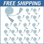 Durable Sky Blue Honor Cords - 20 Braided Graduation Cords for Ceremonies