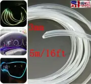 5M Transparent Skirt Side Glow 3mm Plastic PMMA Fiber Optic Cable For Car Light (for: Daihatsu)