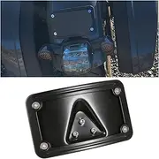 ECOTRIC Curved Laydown License Plate Mount with Frame Harley License Plate Mount Replacement for 3148, Black