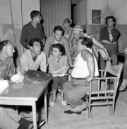 Walter Chiari With Actor Aldo Fabrizi Director Giorgio Bianchi Old Photo