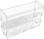 Totority Clear Acrylic Rutin Chicken Feeder Box Durable Multi Feeding Holder for Chickens Quails Poultry Easy to Clean Convenient Food Water Container Capacity Feeding
