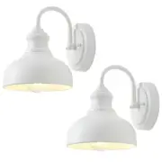 7 Inch Dome Outdoor Gooseneck Lighting Fixture, Exterior Small Porch Light Fi...