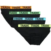 Tradie Men's Hipster Brief 4 Pack - Black