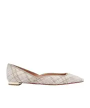 Aquazzura Checked Ballets 37 White