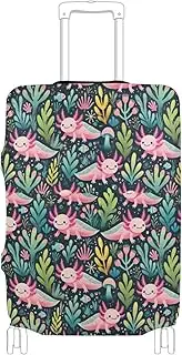 [Joisal] Cute Axolotl Luggage Covers for Suitcase Tsa Approved Fit 18-32 Inch Luggage, Cute Axolotl, XL 29-32 in