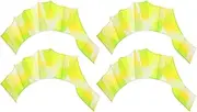 uxcell Silicone Swimming Gloves, 2 Pair Webbed Swim Gloves Finger Frog Type Water Resistance Gear Paddle Fins for Aquatic Training, Green Tone, M