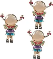 [FRCOLOR] Cute Watermelon Girl Brooch Fashion Brooch for Women Enamel Pin for Jackets Bags Accessories Creative Cartoon Design Summer Jewelry for Teens