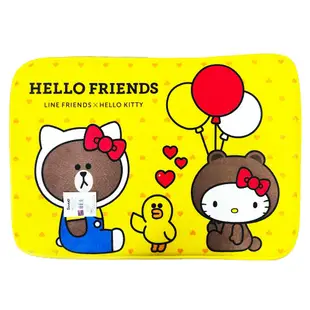 三麗鷗 HELLO KITTY x LINE FRIENDS熊大 絨毛地墊 腳踏墊 卡通地墊 【5ip8】WC0035