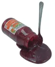 Display Fake Food Prop Spilled Jam Jar With Suspended Spoon