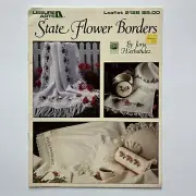 Leisure Arts State Flower Borders Leaflet #2128 Cross Stitch Patterns 1991