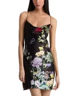 Alice and Olivia Harmony Floral Cowlneck Mini Dress