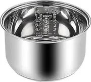 304 Stainless Steel Rice Cooker Inner Pot, Round Non-Stick Replacement Pot Fit for Multi-Cookers, Rice Maker Cooker Pots for Home Kitchen, Even Heating for Perfect Rice (2L)