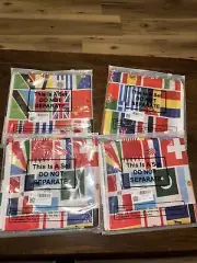 Set 4 Flags of the World Classroom Reference Chart National Countries Country