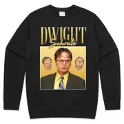 Dwight Schrute Homage US Office Jumper Sweater Sweatshirt Michael Scott Vintage 90's Retro CrewneckHoodie